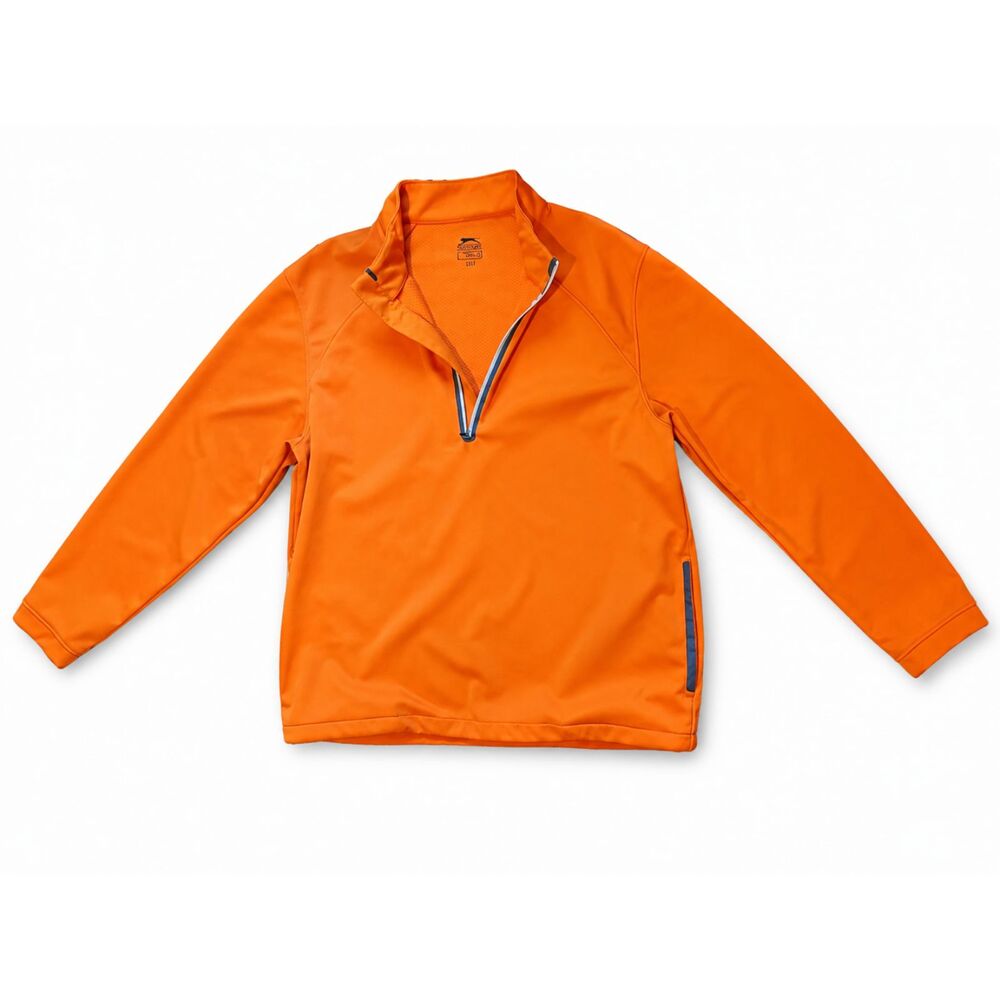Slazenger Golf Men's XL Orange 1/4 Zip Pullover Long Sleeve Performance